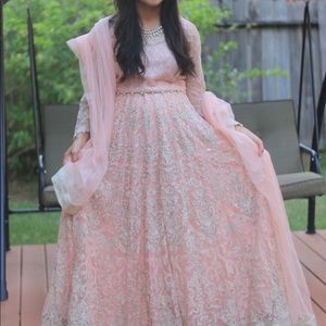 Indian/Pakistani Bridal Princess Pink Lengha 👑